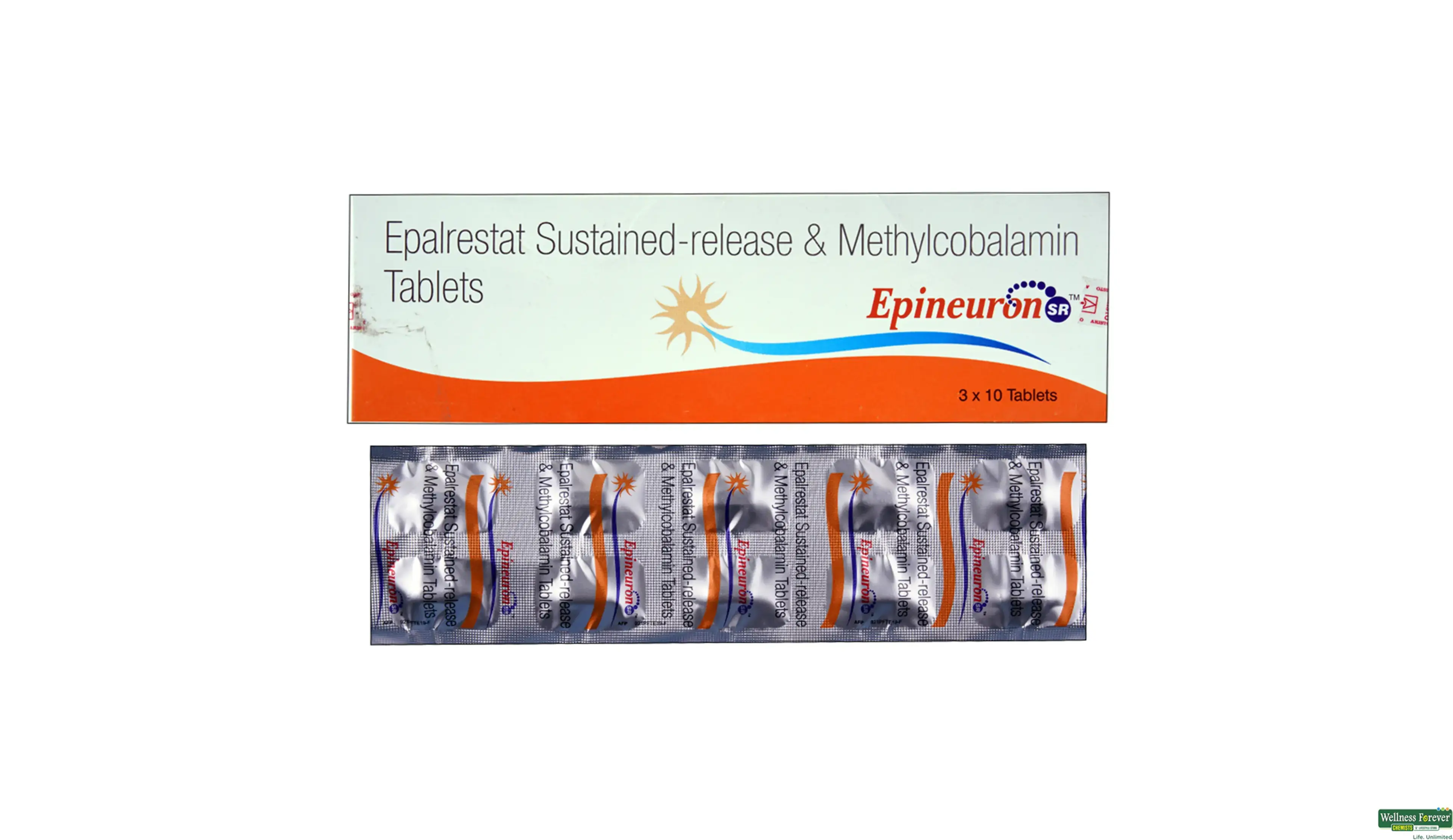 Epineuron SR Tablet (Epalrestat/Methylcobalamin) is a medicine used in the treatment-skymeds