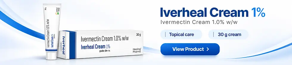 Ivermectin Cream 1.0% (Iverheal Cream 1.0%) is used to treat inflammatory lesions of rosacea | Ivermectinkart