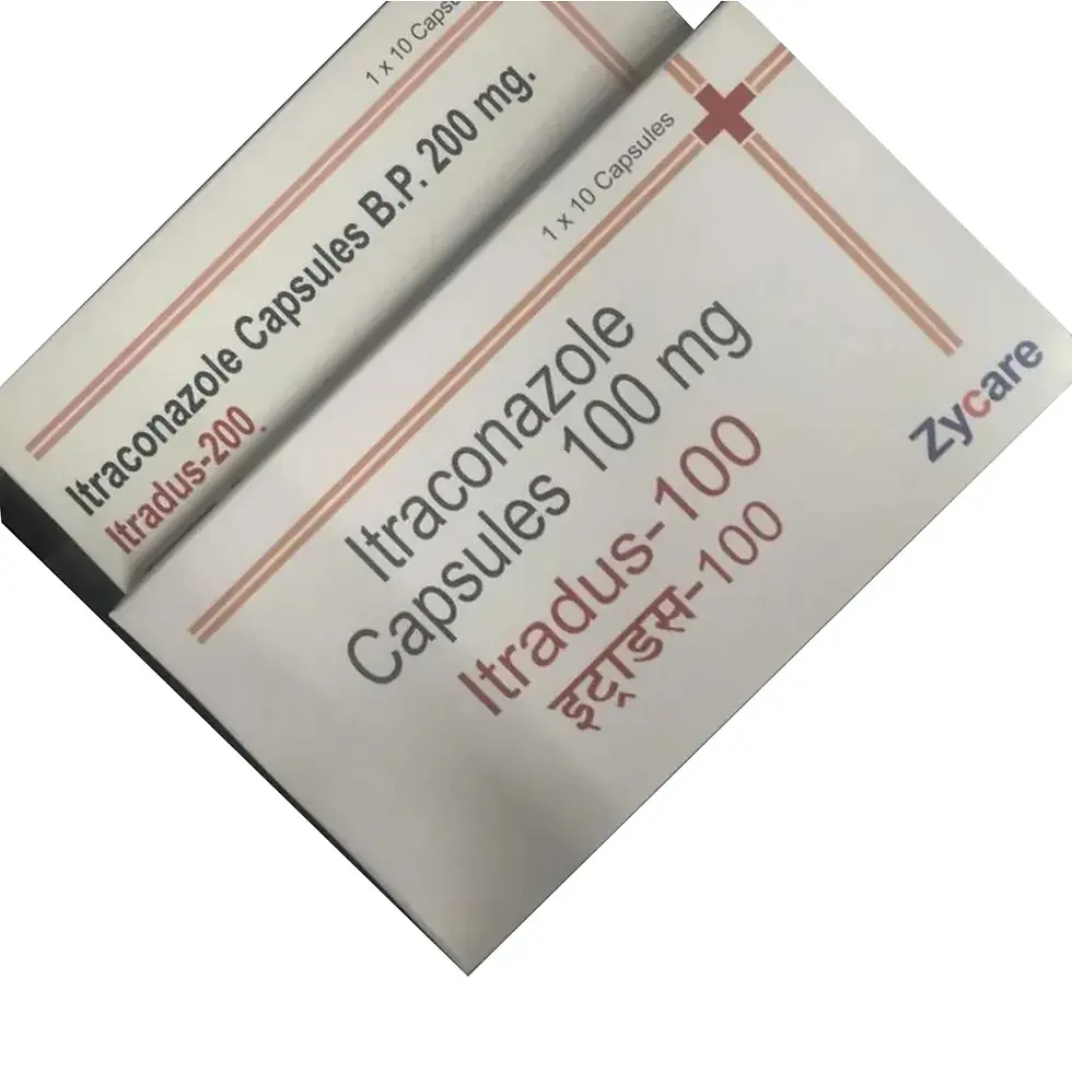 Itradus 100mg Capsule (Itraconazole) belongs to a group of medicines called antifungals.-Ivermectinkart