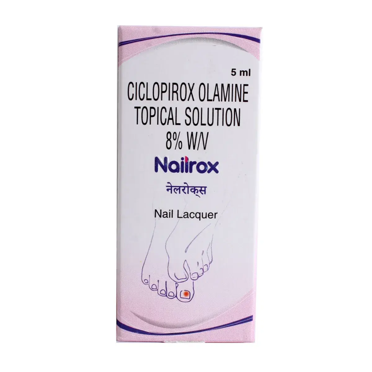 Nailrox Nail Lacquer (Ciclopirox) is an antifungal medicine used for the treatment of fungal-skymeds