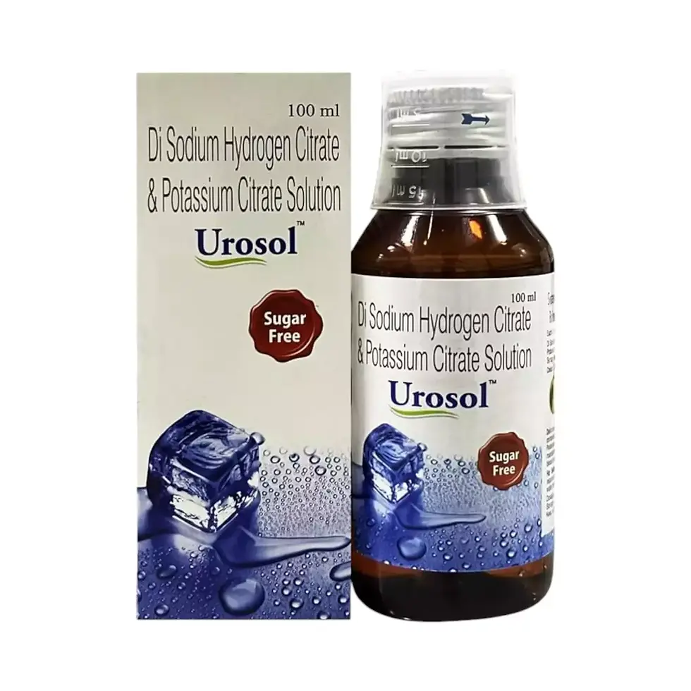 Urosol Syrup (Disodium Hydrogen Citrate (NA)) is an orange-flavoured syrup-skymeds