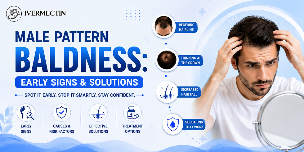 Male Pattern Baldness: Early Signs and Solutions | Take Ivermectin™ 