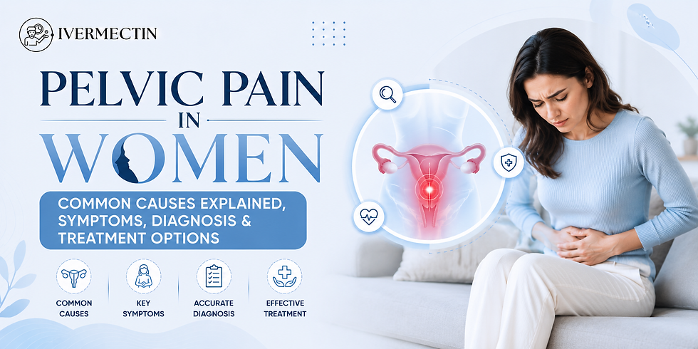 pelvic pain in women includes causes, symptoms, and treatment options | Take Ivermectin™