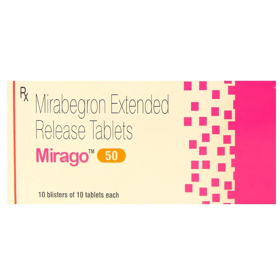 Mirago 50mg Tablet (Mirabegron Extended 50mg) is used to treat symptoms of overactive bladder-skymeds