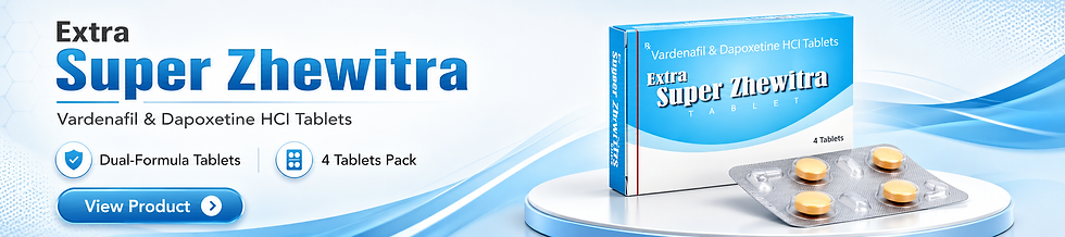 Extra Super Zhewitra is a combination of Vardenafil and Dapoxetine | theskymeds