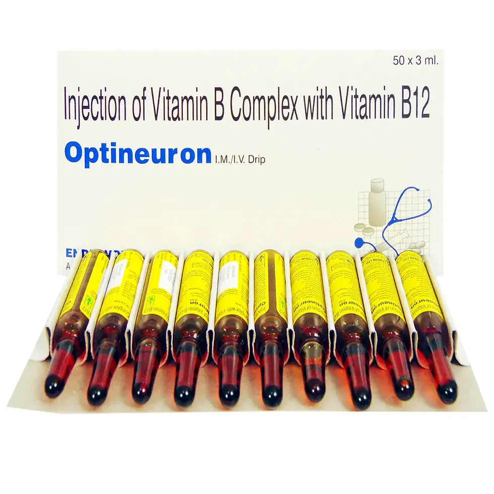 Optineuron Injection (Vitamin B-Complex) is a nutritional supplement prescribed to treat | skymeds