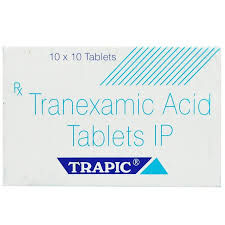 Trapic 500 mg Tablet (Tranexamic Acid 500mg), which is commonly used to treat heavy bleeding-Take Ivermectin™