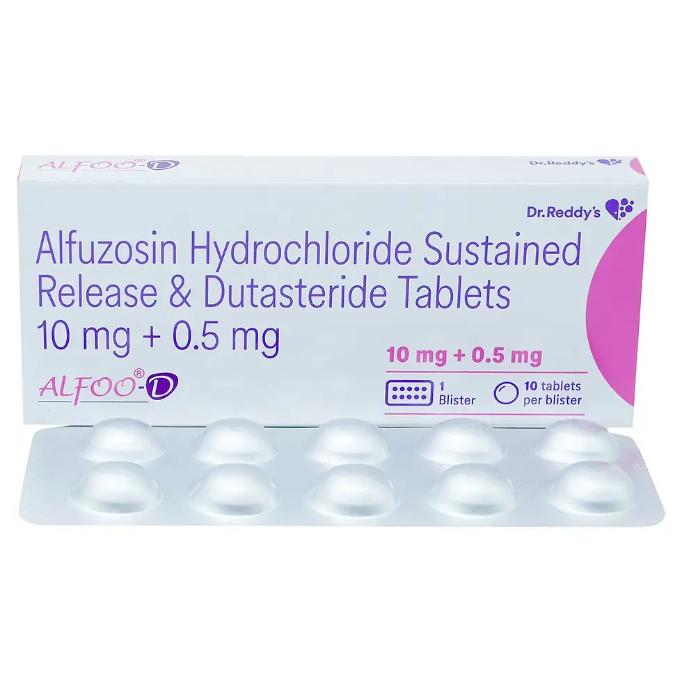 Alfoo 10 Tablet (Alfuzosin 10mg) is an alpha-adrenergic antagonist that is used in the treatment-skymeds