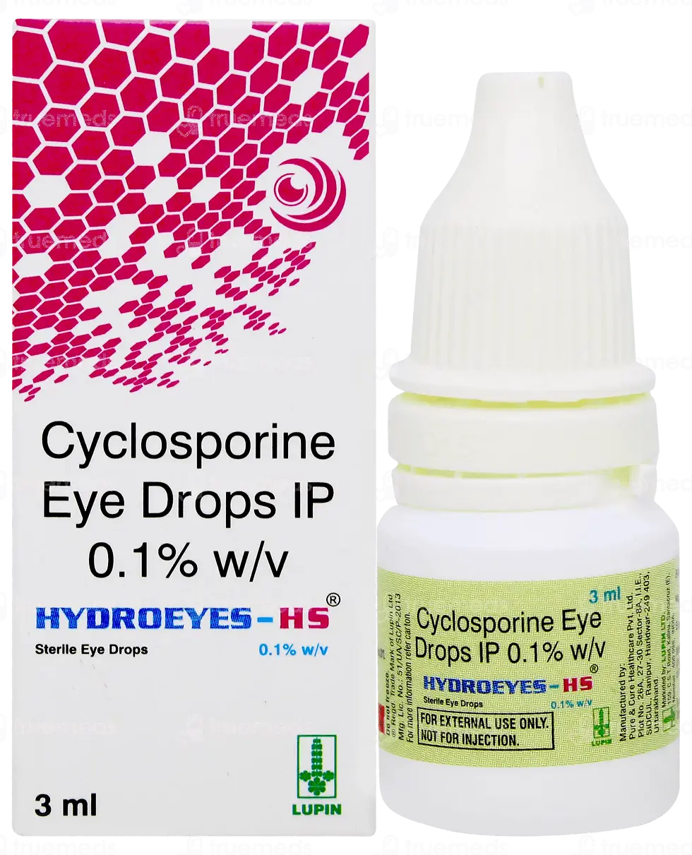 Hydroeyes HS Eye Drop (Ciclosporin) is a medicine used for the treatment of dry eyes.-Ivermectinkart