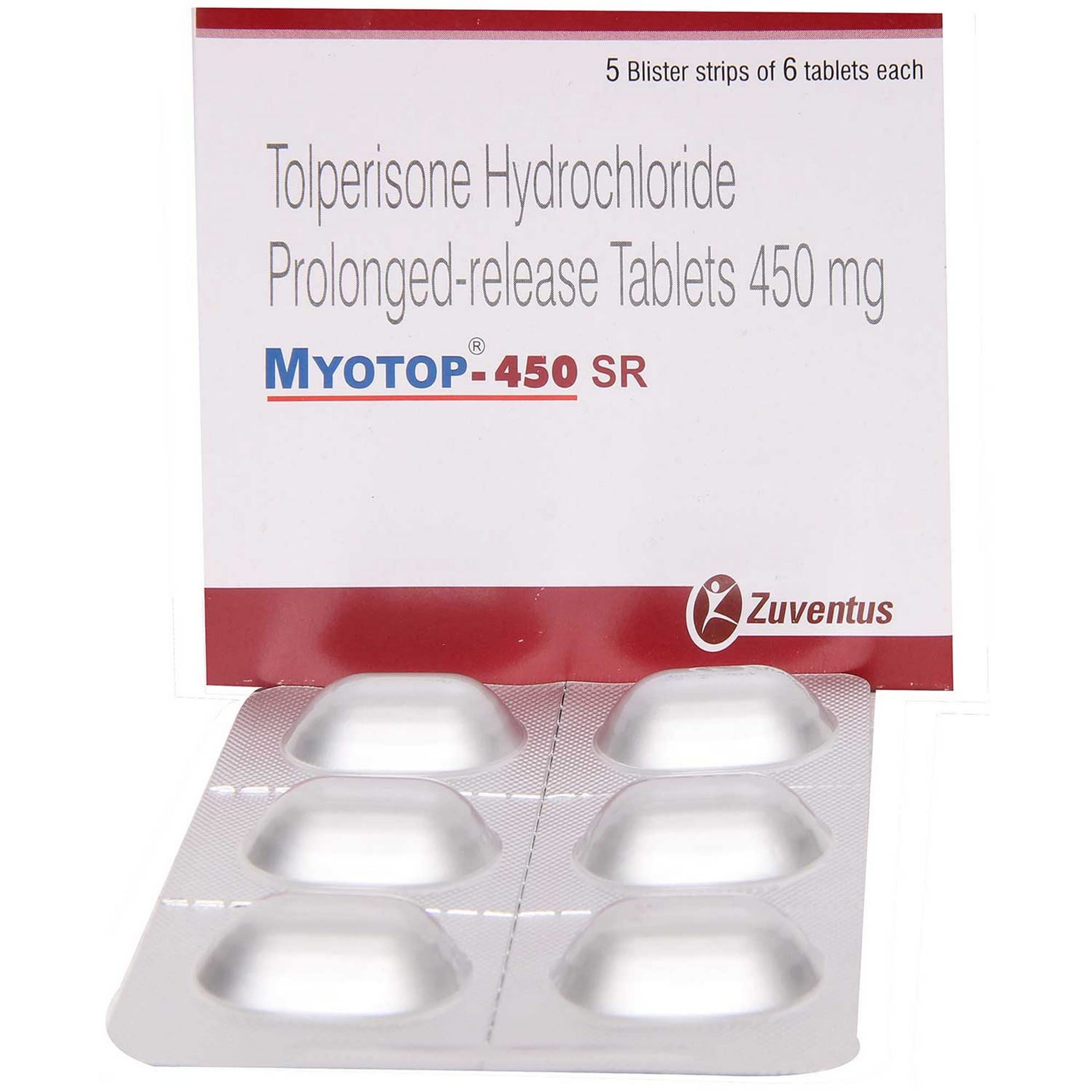 Myotop 450 SR (Tolperisone) Tablet should be taken with food | Ivermectinkart