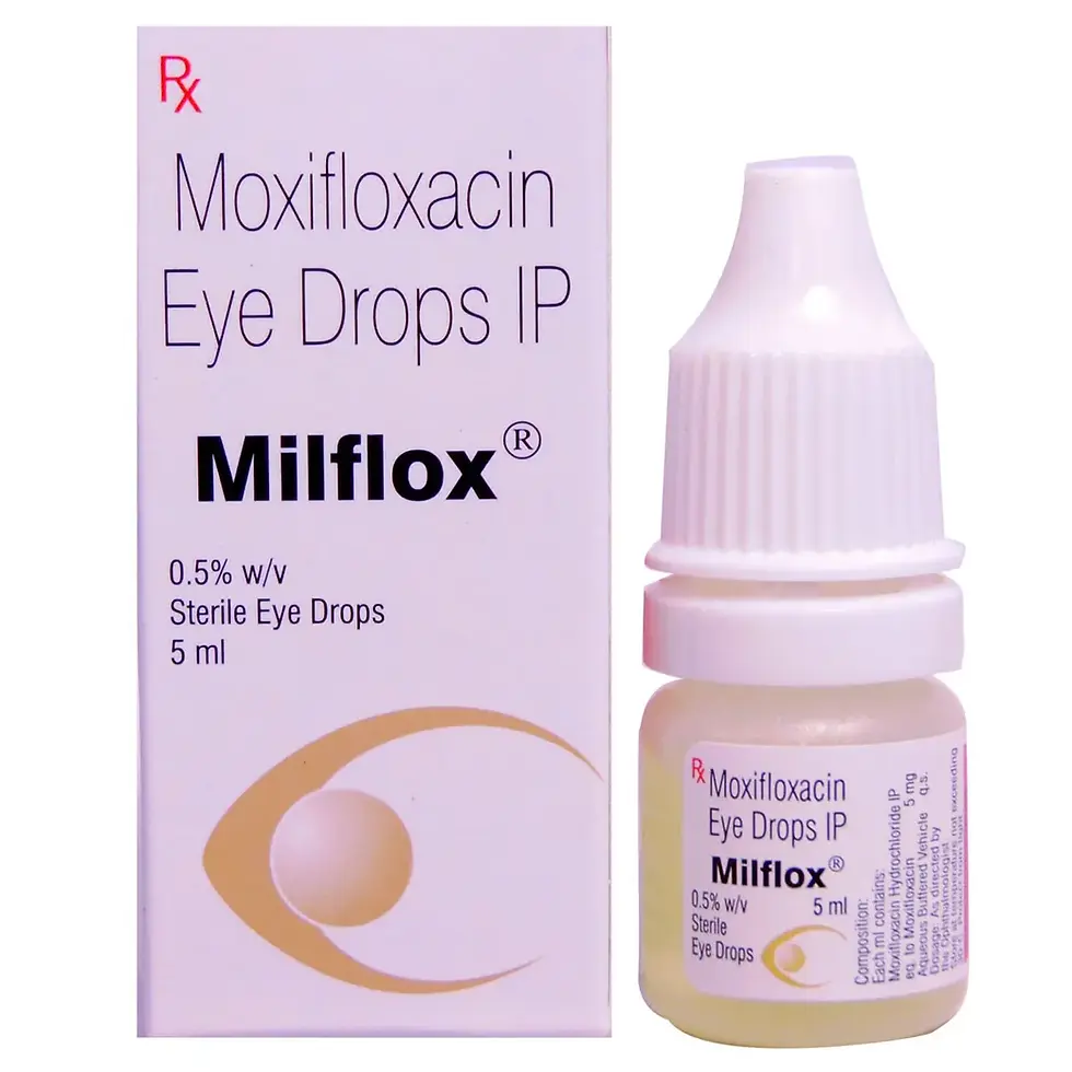Moxifloxacin Eye Drop (Milflox) is an antibiotic used to treat bacterial infections of the eye | skymeds