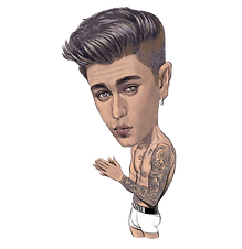justin bieber caricature