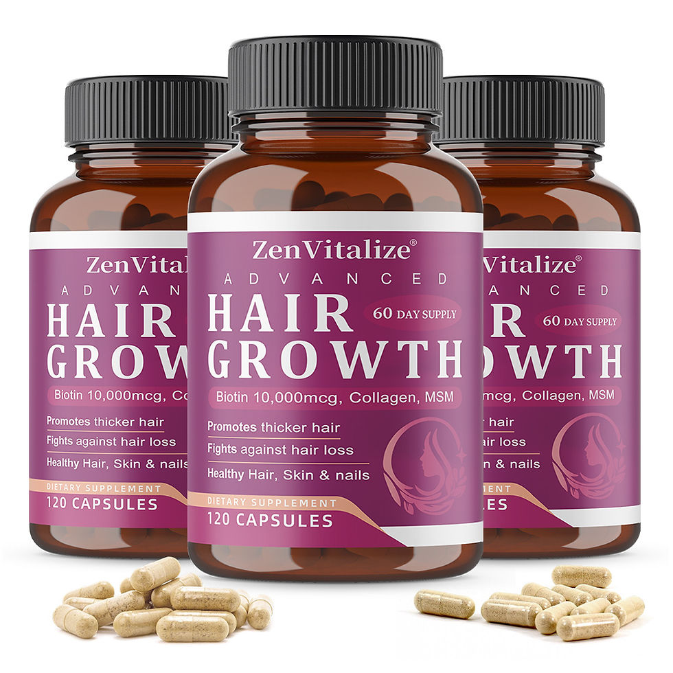 Thumbnail: Hair Growth Vitamins for Women and Men - with Biotin & Saw Palmetto