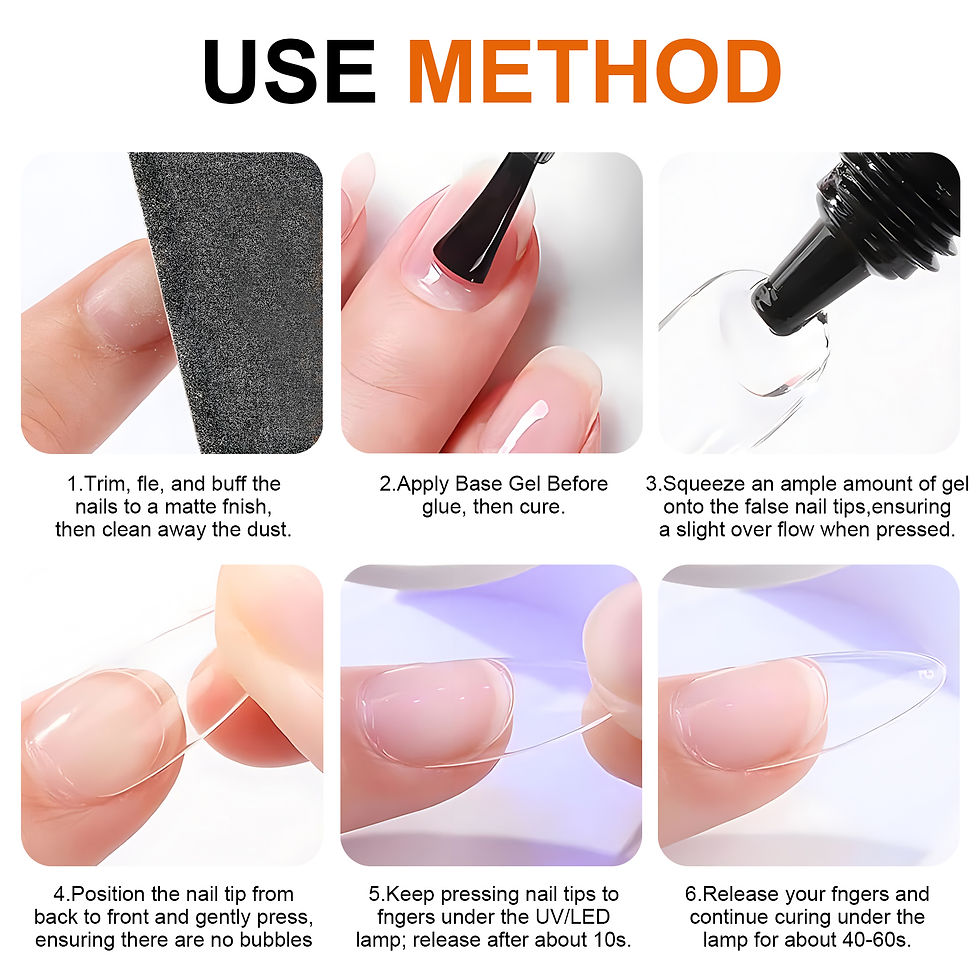 Thumbnail: Solid Nail Glue Nail Tips Gel for Press On Nails,Acrylic Nail Gel for Manicure E
