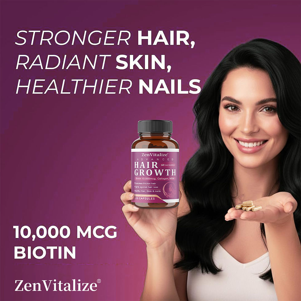 Thumbnail: Hair Growth Vitamins for Women and Men - with Biotin & Saw Palmetto