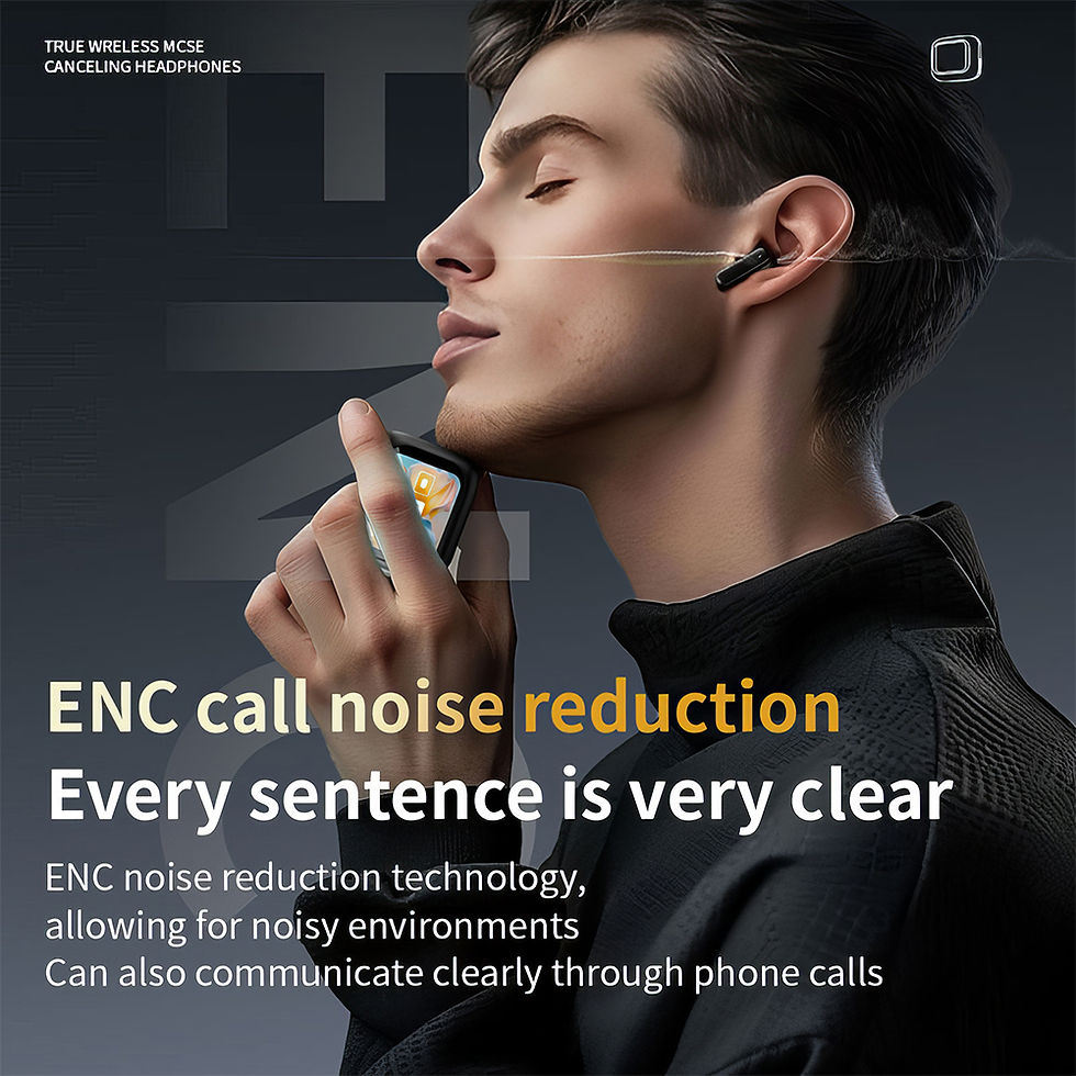 Thumbnail: Mpow LX-10 Touch Screen Bluetooth 5.4 Earphones ANC Active Noise Cancelling Head