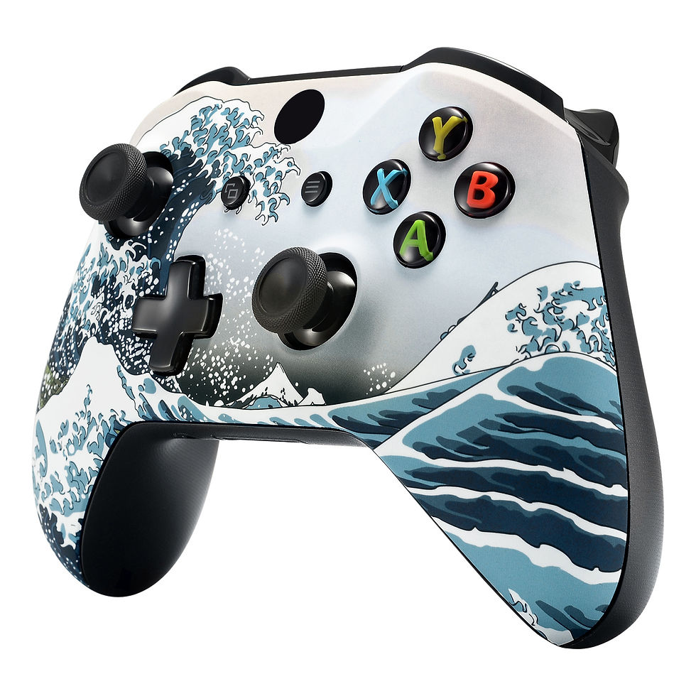 Thumbnail: eXtremeRate The Great Wave Soft Touch Replace Parts Front Shell for Xbox One X &