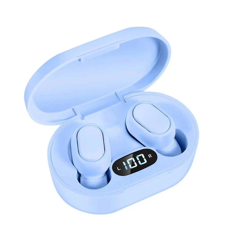 Thumbnail: E7S Wireless Bluetooth Headset with Mic LED Display Earbuds for TWS Earphone Blu
