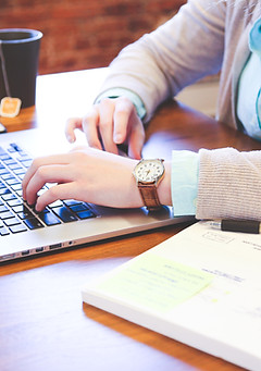 Person Using Laptop