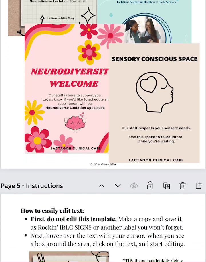Thumbnail: Neurodivergent Affirming Clinic Signs Canva Template