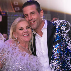 John and Karen Celebrating