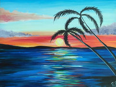 beach palm 16x20