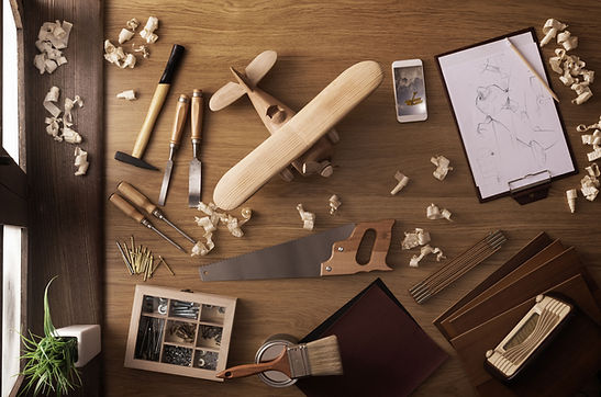 Disposition des outils de travail du bois