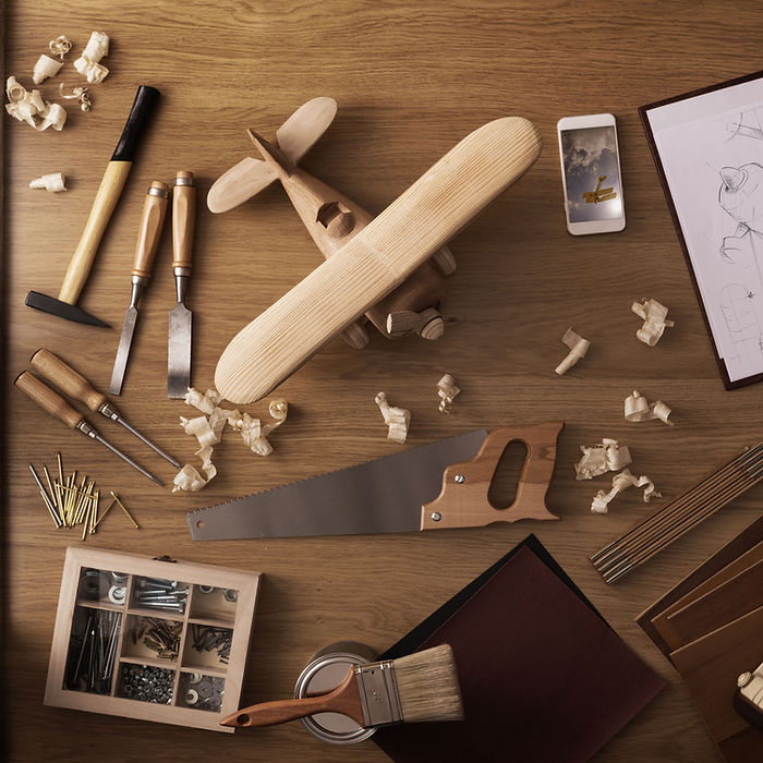 Tools on a desk