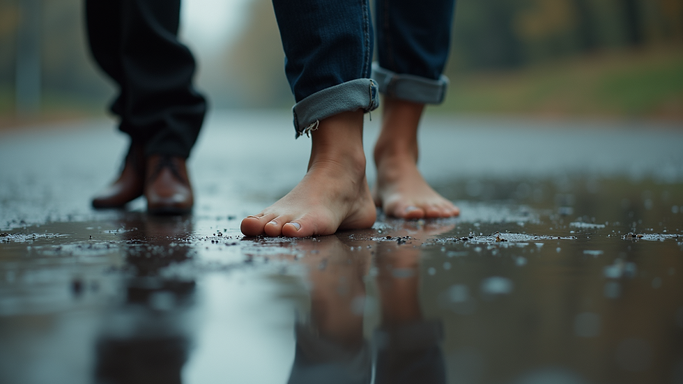 Close-up van voeten met reflexologie zones