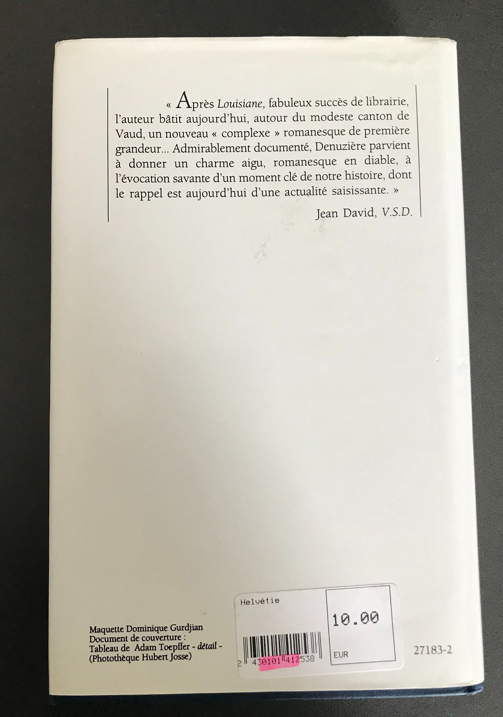 Miniature : HELVÉTIE - Maurice Denuzière