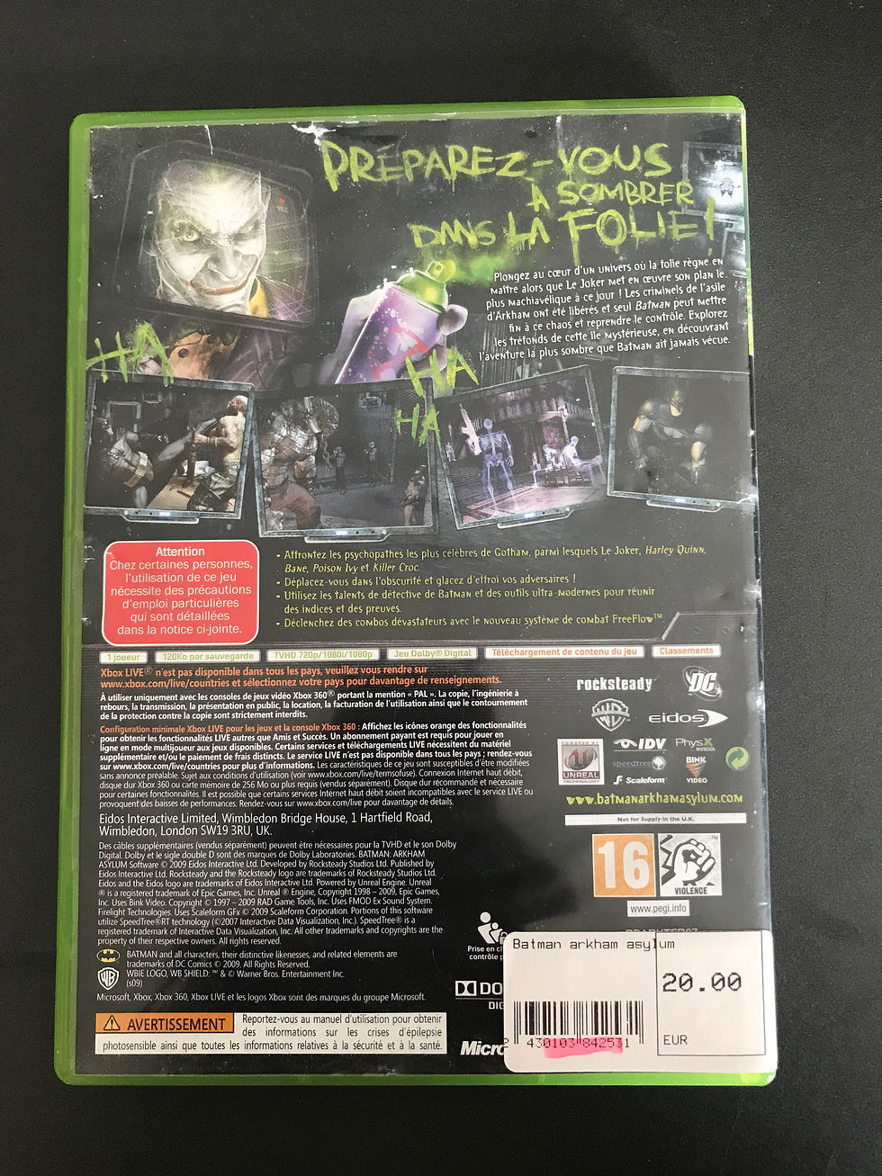 Miniature : BATMAN ARKHAM ASYLUM - XBOX 360