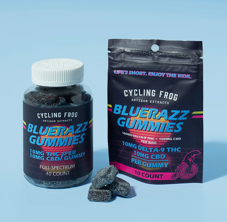 Cycling Frog Blue Razz Delta 9 Gummies