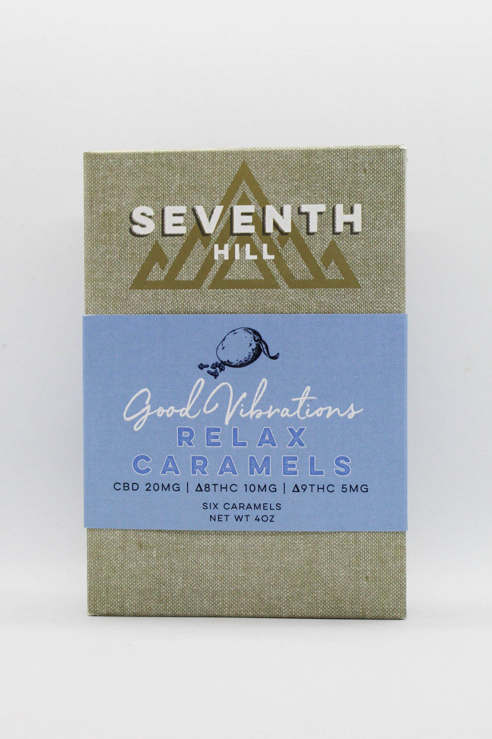 Seventh Hill Relax CBD/D8/D9  Caramel- 6 pack