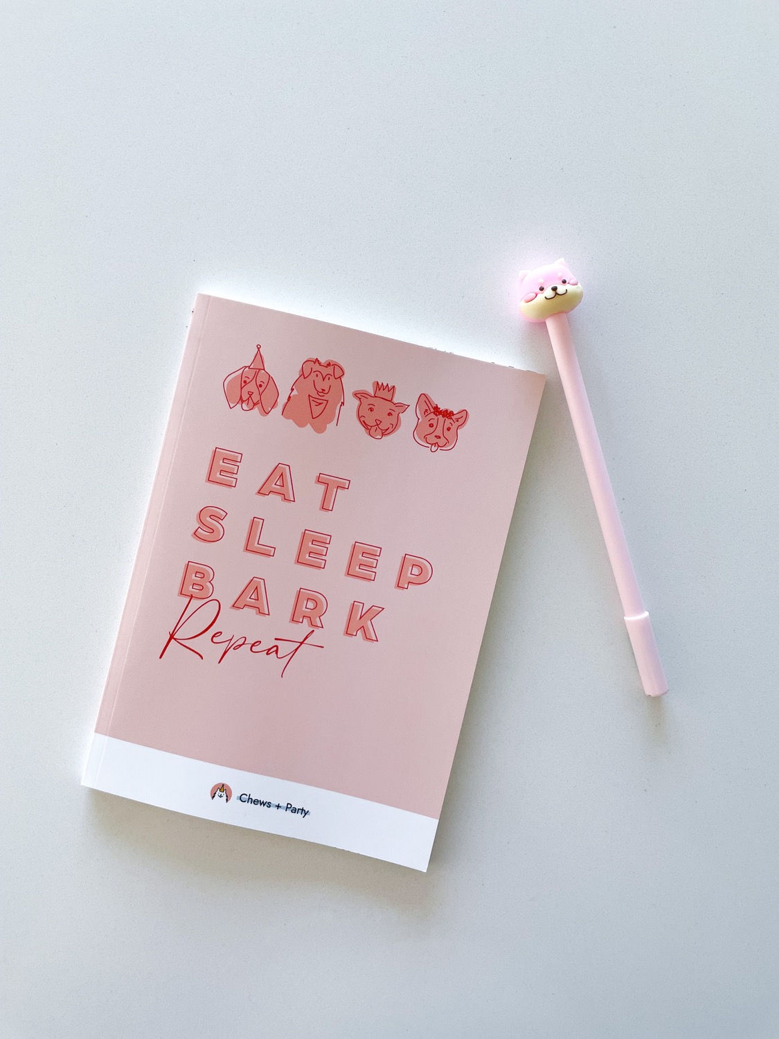 Eat, Sleep, Bark, Repeat Grid Notebook
