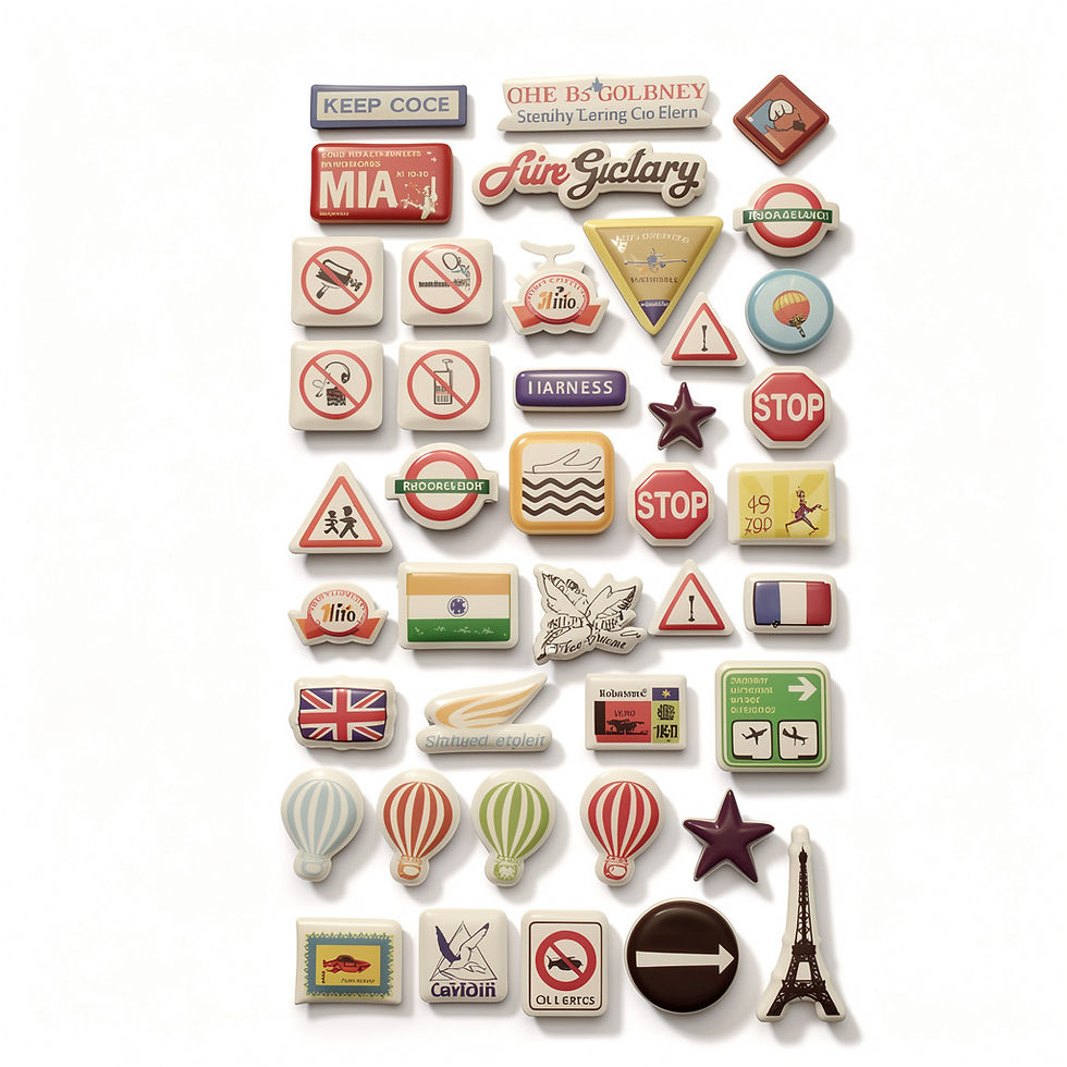 stickers à coller aux motifs de voyage
