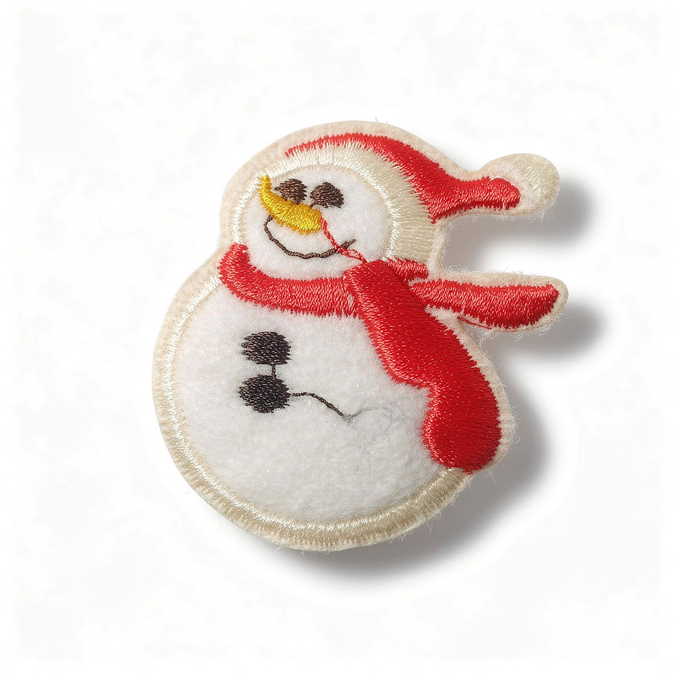 1 applique à coller en forme de bonhomme de neige