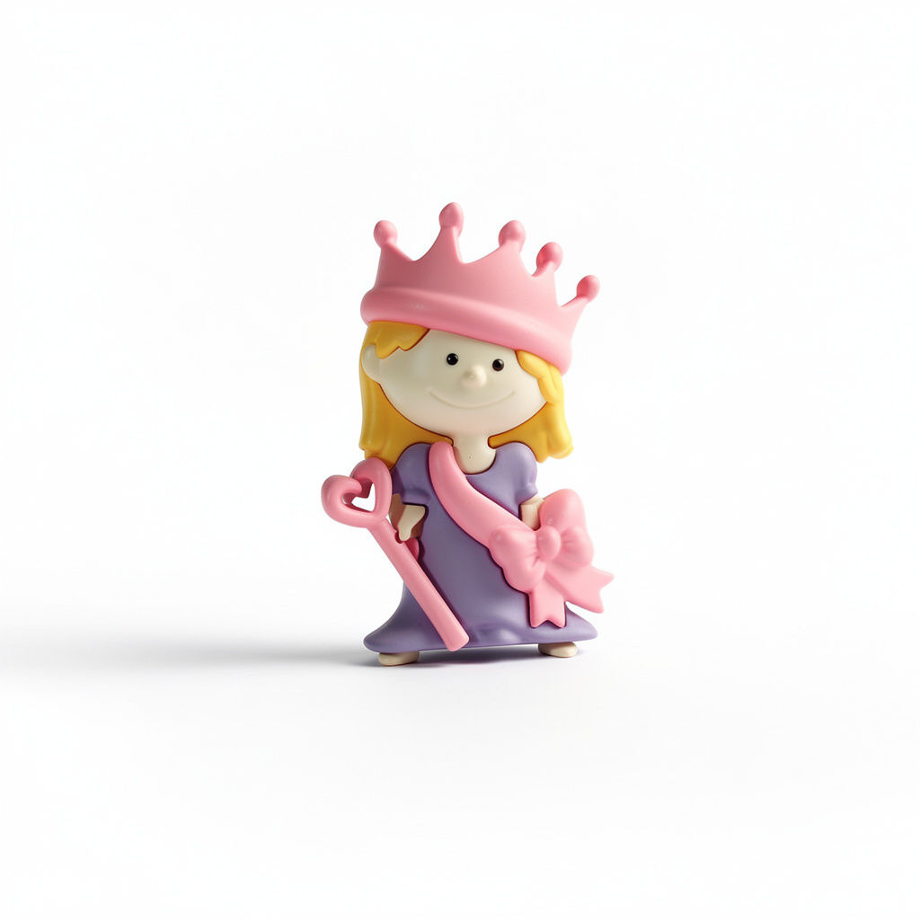 1 bouton en forme de princesse