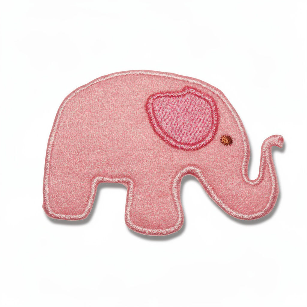 1 applique à coller en forme d éléphant rose