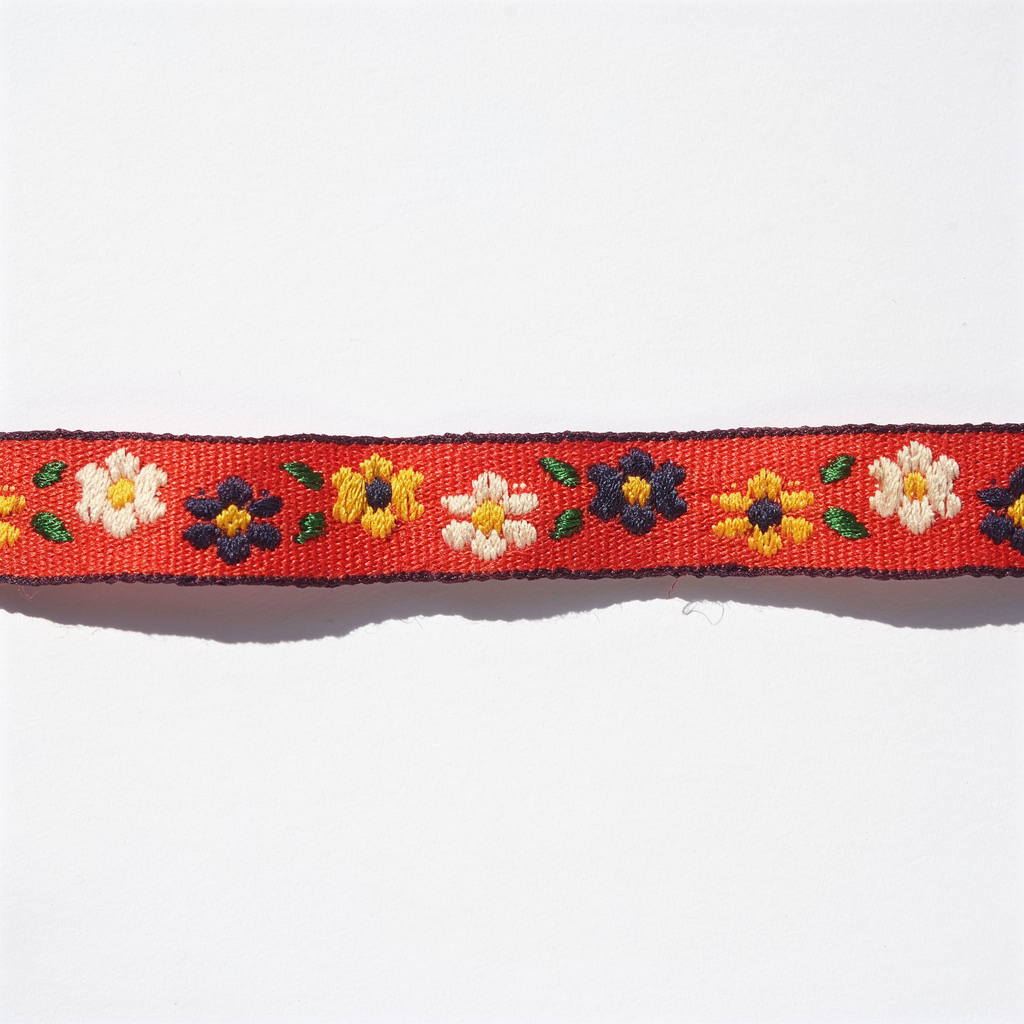 ruban motif fleurs