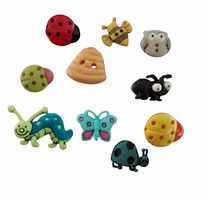 boutons en forme de petits animaux , abeille , ruche , papillon