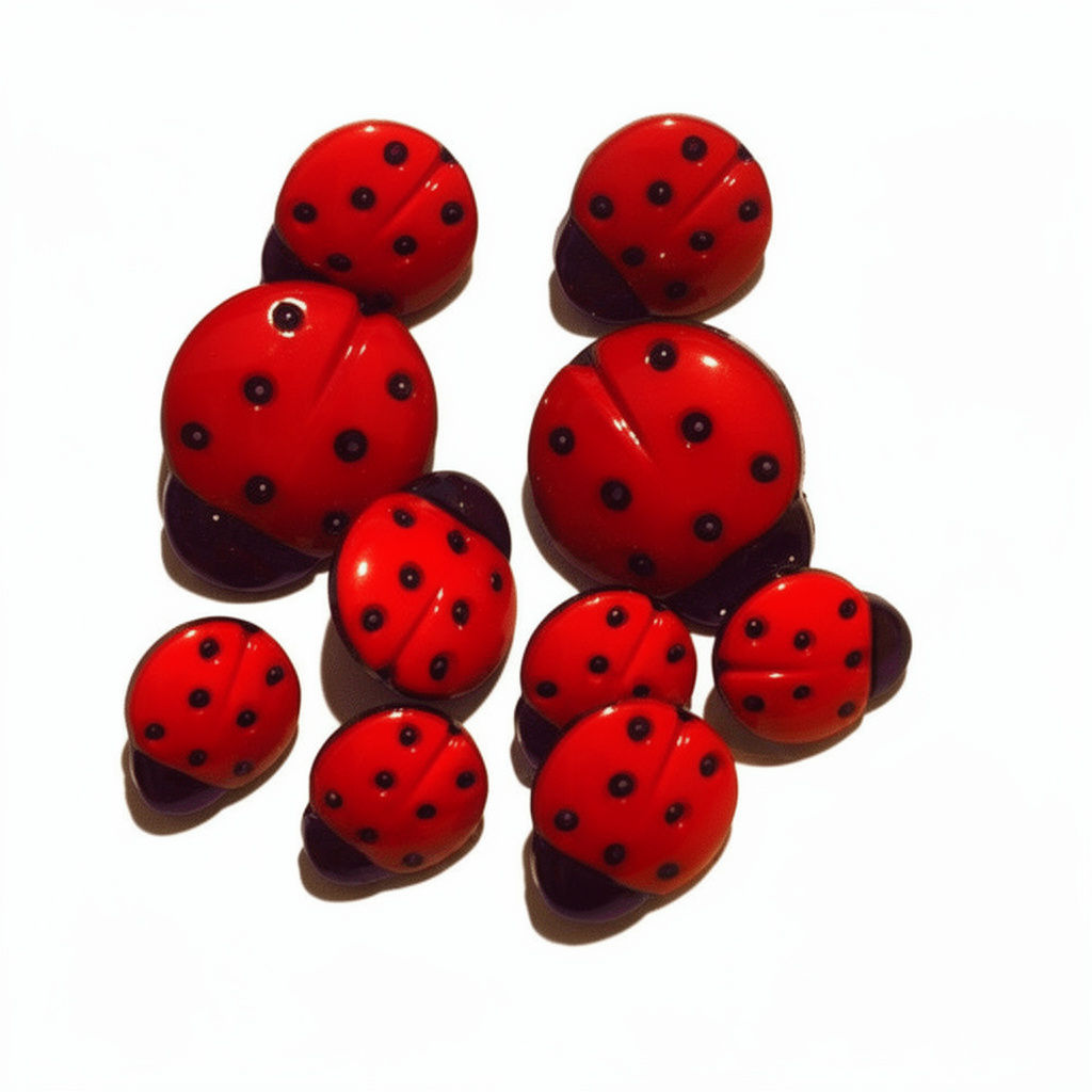 BOUTON en forme de coccinelle