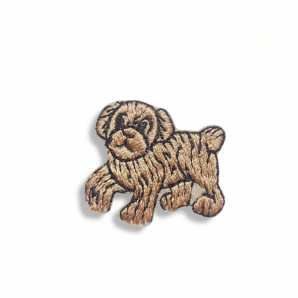 1 applique en forme de chien