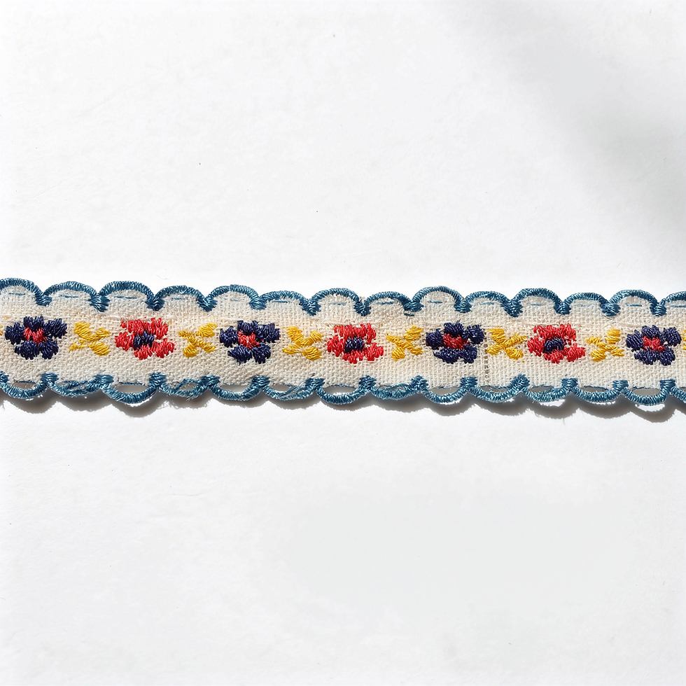 ruban motif fleurs