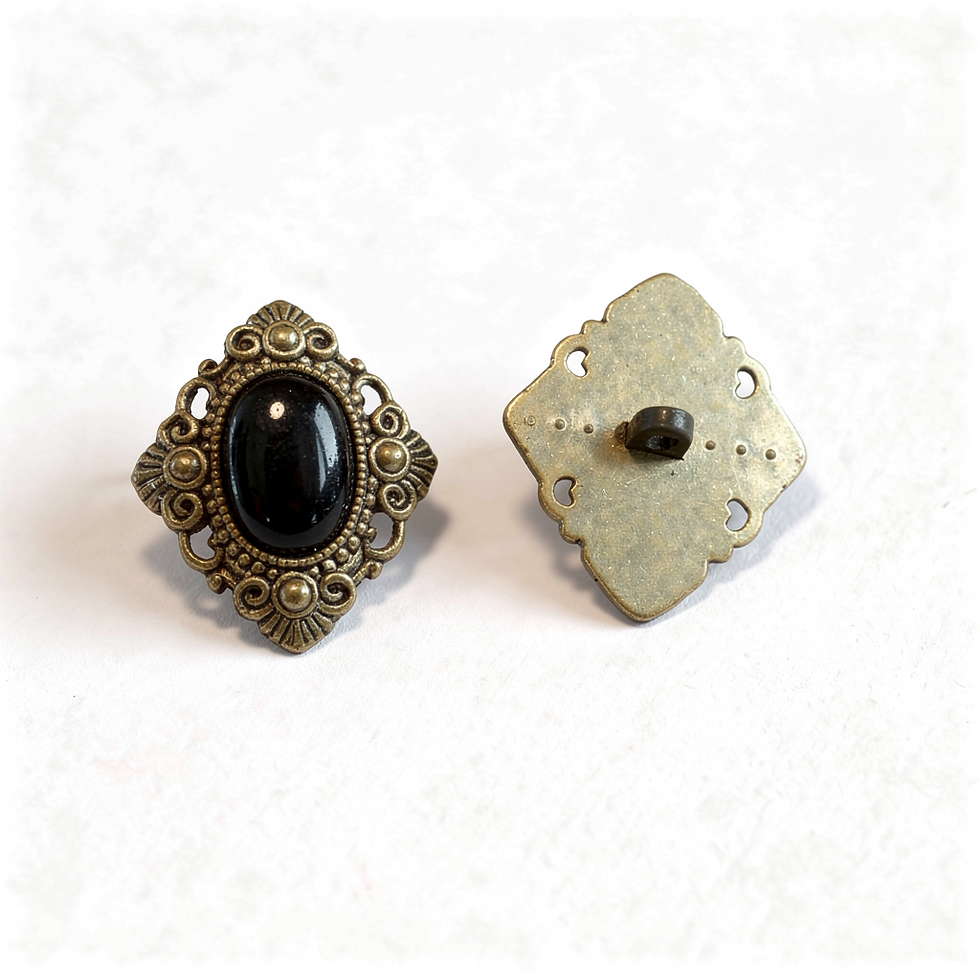 1 bouton losange forme vintage