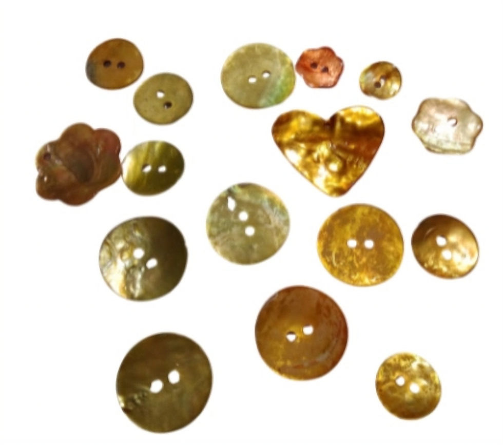 Mix de boutons en nacre jaune