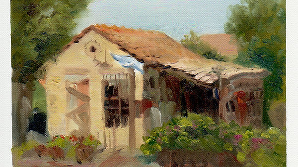binymina old hut plein air oil painting