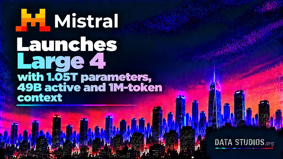Mistral launches Large 4 with 1.05T parameters, 49B active and 1M-token context