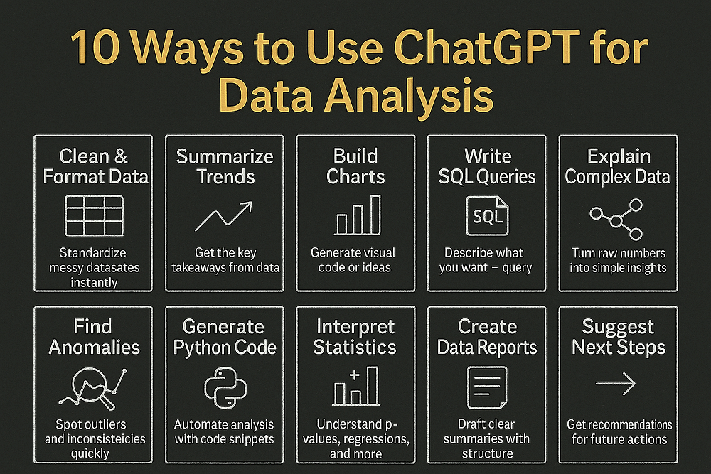 10 ways to use ChatGPT for Data Analysis