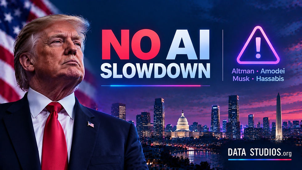 Trump rejects calls to slow AI development as Altman, Amodei, Musk and Hassabis push for caution