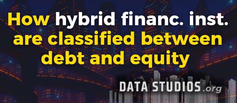 How hybrid financial instruments are classified between debt and equity under IAS 32 and ASC 480